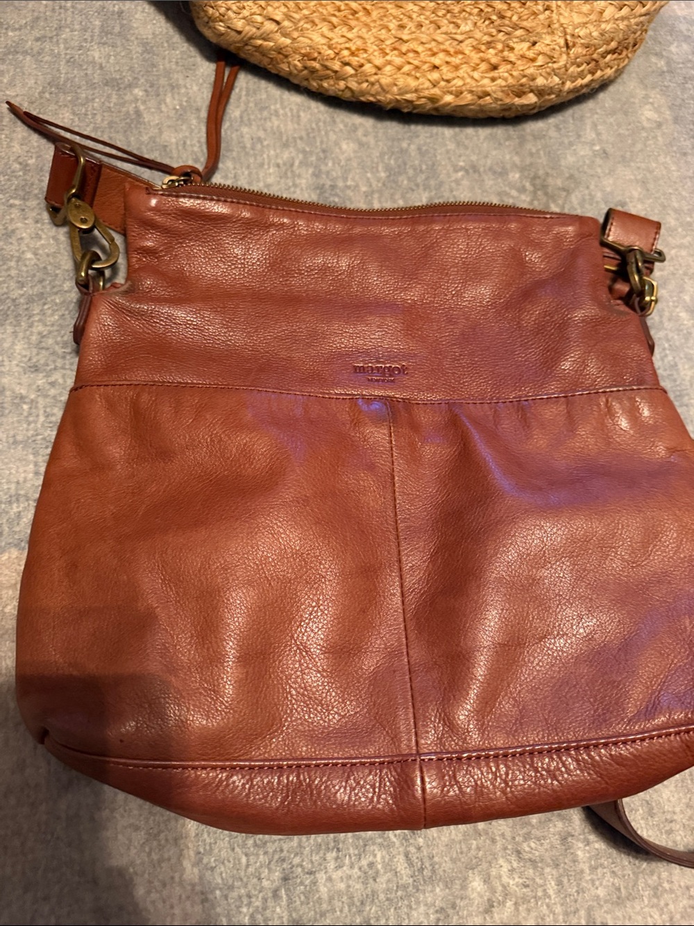 Margot leather double flap crossbody bag 100% leather - Picture 8 of 13